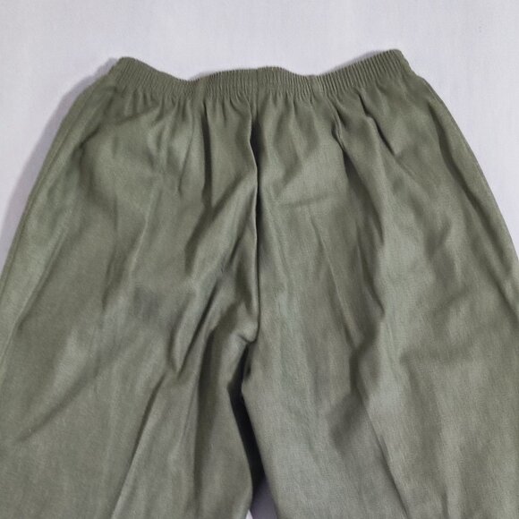 Koret City Blues Pull On Pants women's size 14 reg. olive green baggy loose fit - Picture 4 of 12